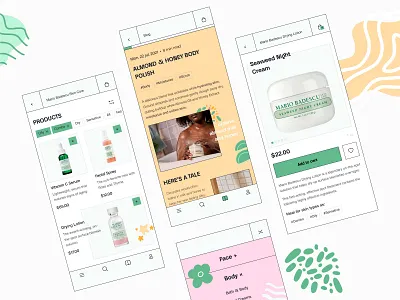 Skin Care Mobile App concept dailyui design e commerce mobile mobile app mobile design shop store ui ux uxui web web design