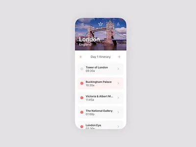 DailyUI #79 : Itinerary app dailyui design ui