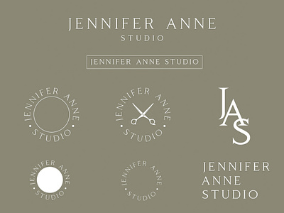Jennifer Anne Studio | Branding Suite barber logo branding branding suite clean logo design hair logo hair salon logo hair stylist logo illustration logo logo design logo designer modern logo salon logo scisssor logo studio logo