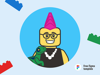Brick Avatar Builder avatar bricks builder character components creator design system figma community figma template illustration lego mini figure people properties