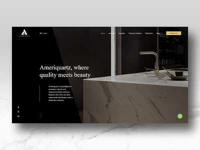 Website Ameriquartz adobe xd design webflow