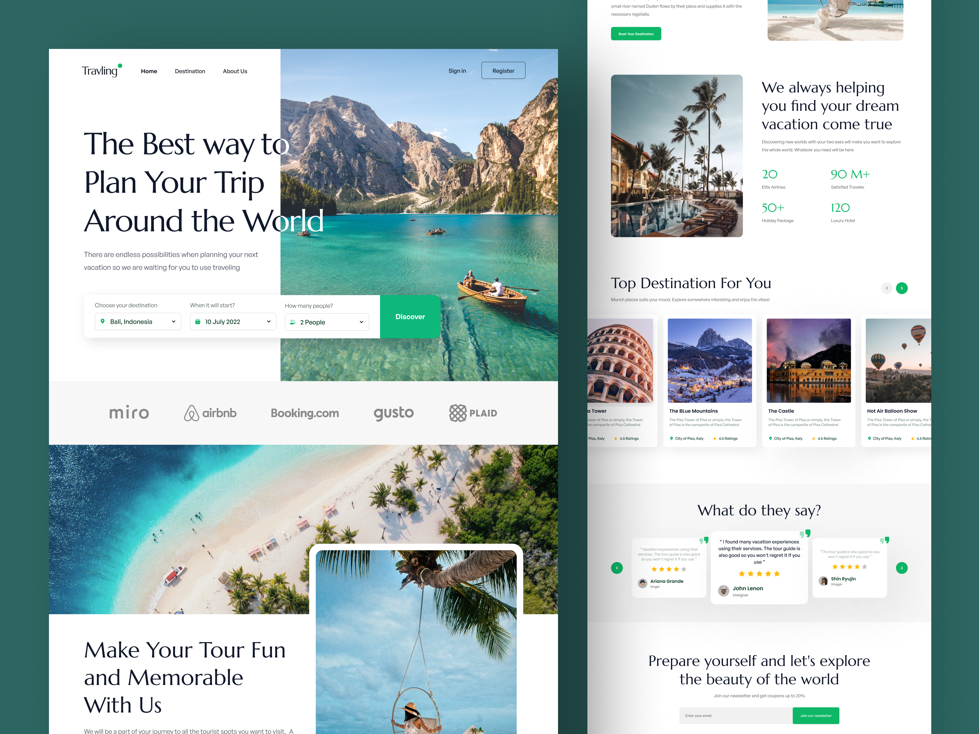 Example of Landing Pages UI Design Service