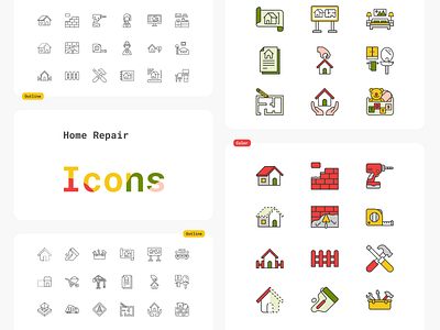 Icons Design. Home repair graphic design icons illustration vector