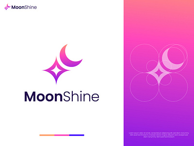 Moon Shine Logo | Branding app icon brand identity brandidentity branding clean logo creative grid logo identity logo logo design logo designer logo maker logo mark logos minimal logo minimalist logo modern logo moon logo star logo symbol