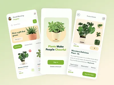 Home Plant Shop App eco plant app ecommerce app flower pots garden garden app gardening green leaf mobile app design plant app plant care plant shop app plants plants app shop app tree trend ui design uiux web design