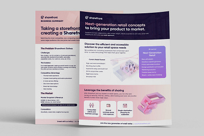 Sharefront One Sheeters brochure design flyer graphic design