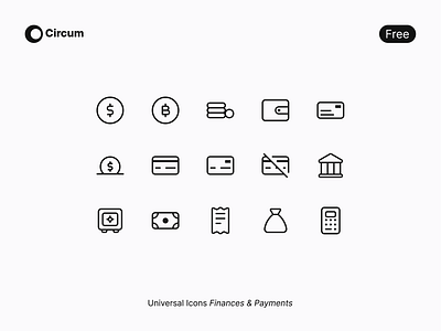 Circum Icons | Finances & Payment bank bitcoin business circum icons credit card currency finance free download fund icons icons set illustration money stock vault vector wallet web
