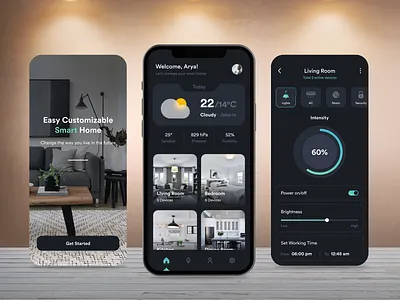 Smart Home App Design app design app ui design home app home screen ui intro ui smart home app smart house ui ui ui design ui ux ux design