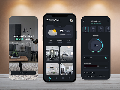 Smart Home App Design app design app ui design home app home screen ui intro ui smart home app smart house ui ui ui design ui ux ux design