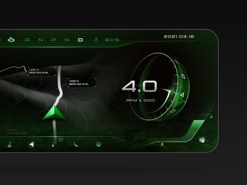 Pick-up Truck HMI Design animation army automobile automotive camo hmi military motion motion graphics off road vehicle