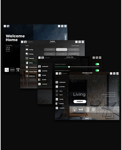 iPad GUI for Smart Home Automation app design automation gui icons ipad smart home ui