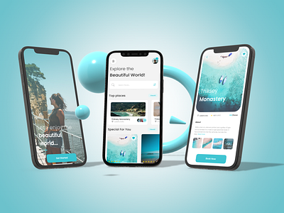 Travel App adventure agency booking app design destination explore flight app graphic design mobile app travel travel agency travel app travel booking travelling trip ui uidesign uiux vacation vacation app