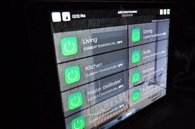 iPad App GUI for Smart Home app app design automation climate control gui icons ipad page layouts smart home thermostat