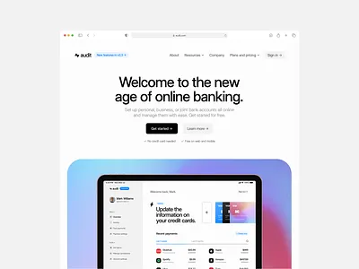 Audit Web Concept 3d app branding design free graphic design hero illustration ipad landing page light light mode logo mesh gradient mockup open source ui ux vector web