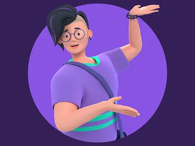 The PhonePe Q - 3D AI bot (Tada!) 3d 3d art 3dmodel animation blender blender3d blender3dart branding design graphic design illustration logo motion graphics ui