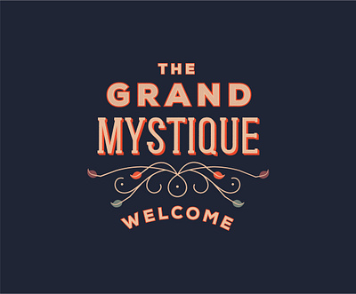 Grand Mystique Hotel branding design graphic design hotel branding hotel logo illustration logo logo design screen print textured logo vector vintage illustration vintage logo