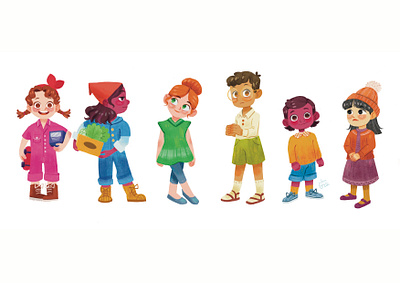 Neighbourhood Kids character design character illustration childrens illustration design illustration