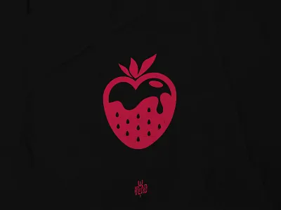 Juicy Cream Strawberry Logo cream emblem fruit graphic design logo logotype modern sexshop sexy shop strawberry