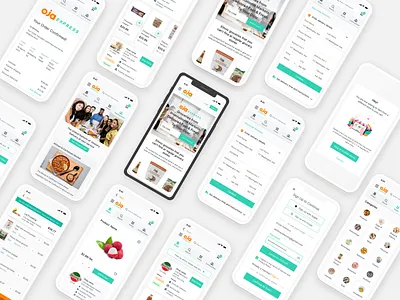 OjaExpress Mobile Delivery App app branding concept delivery grocery grocerydelivery mobile mobileapp oja rebrand responsive ui uiux user ux