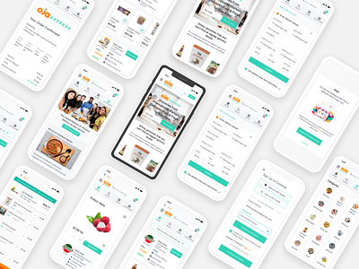 OjaExpress Mobile Delivery App app branding concept delivery grocery grocerydelivery mobile mobileapp oja rebrand responsive ui uiux user ux
