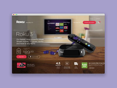 Roku Product Page product roku web web design