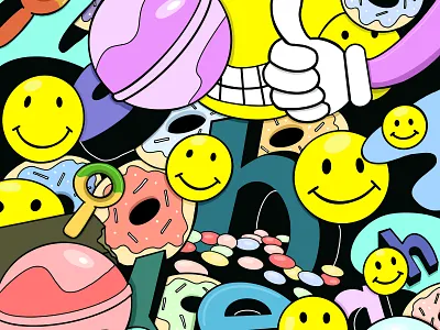 Candy candy colors design fun illustration illustrator poster