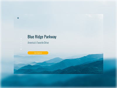 Blue Ridge Parkway Landing Page daily ui ui ux website