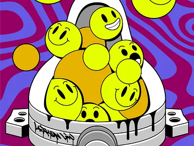 fountain adobe cartoon character clothing cute cute illustration design digital drawing digitalpainting fountain funny graffiti graphics illustration pop smile trippy vector vector design vintage