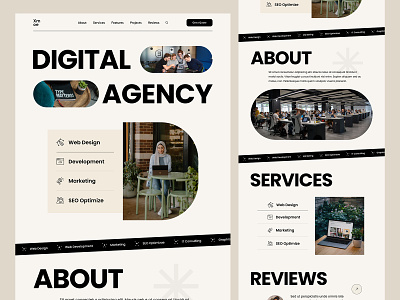 Digital Agency Web Template creative design designer digital agency modern ui ux web temaplate website