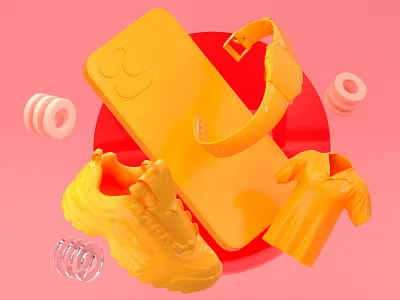 Online shopping 3d cinema4d design illustraion modern nft online render shop ui