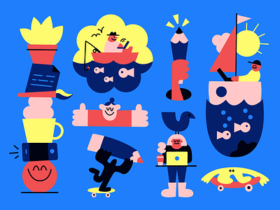 ✏️☀️✏️ art character design doodle fun illustration sticker stickers vector