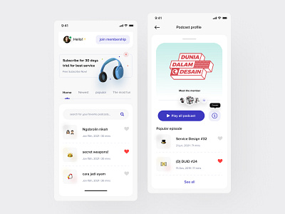 Podcast apps 2022 3d animation artist branding dashboard design designer graphic design illustration interface logo minimalist mobile motion graphics podcast smooth story ui