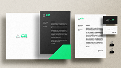 Stationary Design adobe illustrator black and green branding branding design business card business card design business cards design folder folder design graphic design illustration illustrations logo manypixels memorandum memorandum design stationary stationary design vector