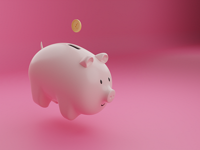 3D Piggy bank illustration 3d design illustration render