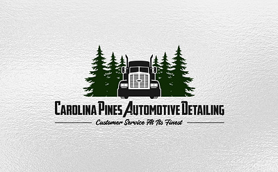 Logo-Design-Illustration-Unique-Pine tree-Auto-Detailing-Truck auto branding business corporate design detailing graphic design illustration logo logo design pine tree professional service shine strong transport truck unique vector vehicle