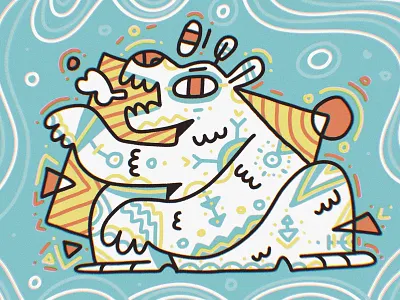 Polar Bear abstract animal cartoon character design design drawing editorial flat freehand ice illustration label polar bear website illustration winter