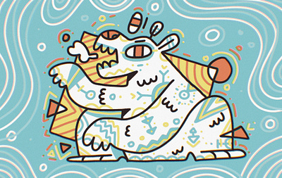 Polar Bear abstract animal cartoon character design design drawing editorial flat freehand ice illustration label polar bear website illustration winter