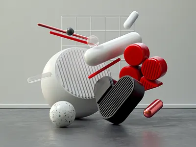 Poker - non commercial composition 3d abstract c4d cards casino cinema4d composition design dribbble gambling geometric graphic design illustration landing page logo minimalistic poker red render symbol