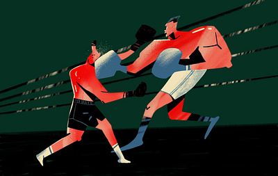 Boxing boxing character illustration sport