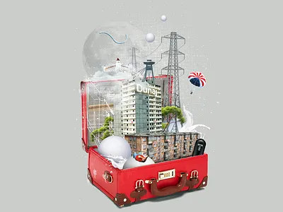 Bratislava poster city collage collage design graphic design illustration poster