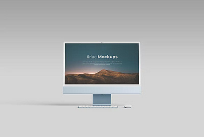 Free iMac M1 Mockups abstract clean device display imac imac design imac template laptop mac macbook mockup presentation realistic simple theme ui ux web webpage website