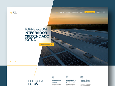 Website da Fotus Energia Solar adobe xd design wordpress
