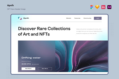 Free Apnih - NFT Hero Header Image app branding clean design crypto design digital exchange finance graphic design header image hero header illustration innovation money nft hero ui ui design ux ux design website