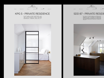 SCOPE Copenhagen - Project Page architecture clean design digital interior design minimalist typography web website white space
