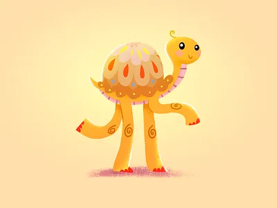 Yellow Turtle for iPhone background - Fiverr children design fiverr graphic design illustration