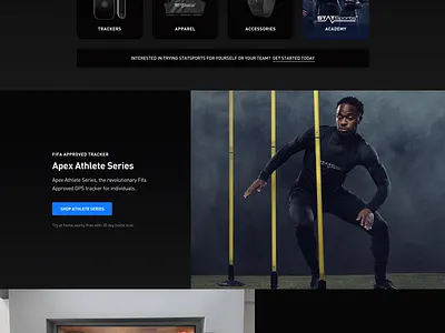 STATSports Homepage Concept ecommerce homepage split journey