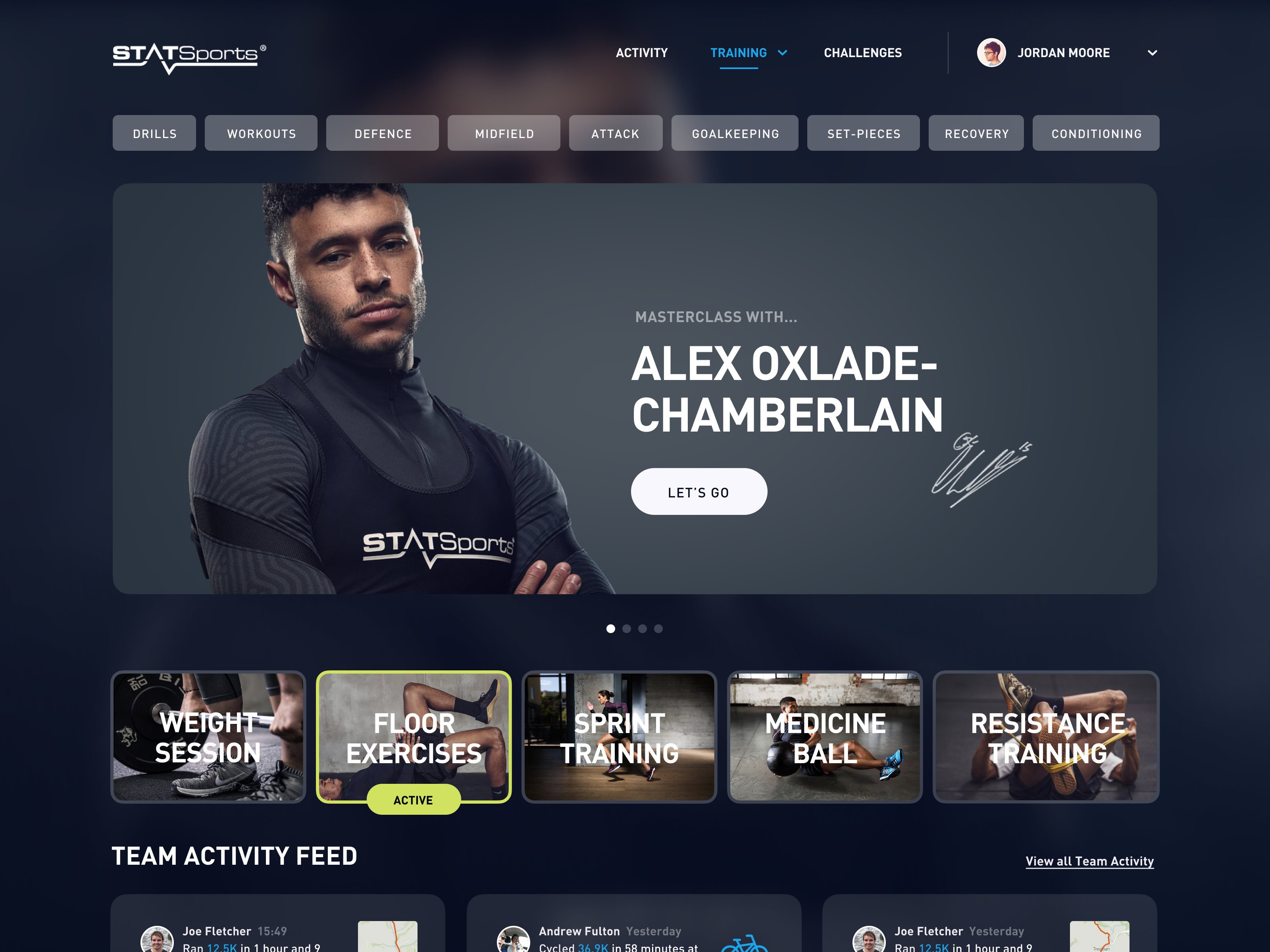 Example of STATSports Training Library Concept