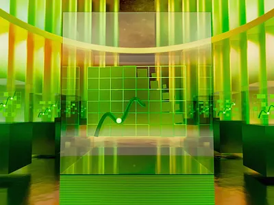 Ryze – Animated 3D Illustration. Buy the Dip 3d 3d animation 3d illustration abstract animation app banking bitcoin branding crypto design finance graphic design illustration logo motion graphics nft shapes