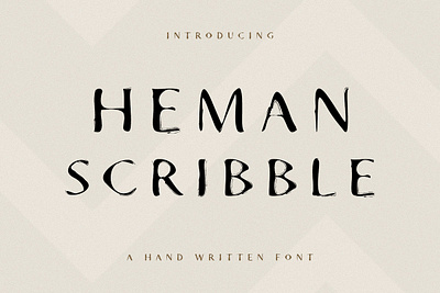 Heman Scribble Handwritten Font letter modern natural