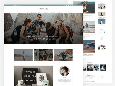 TravelMile – Free Travel Blog Figma Website Template blog blog website design design free figma template free website template minimal travel travel blog travel blog website design ui web design webdesign website concept website design